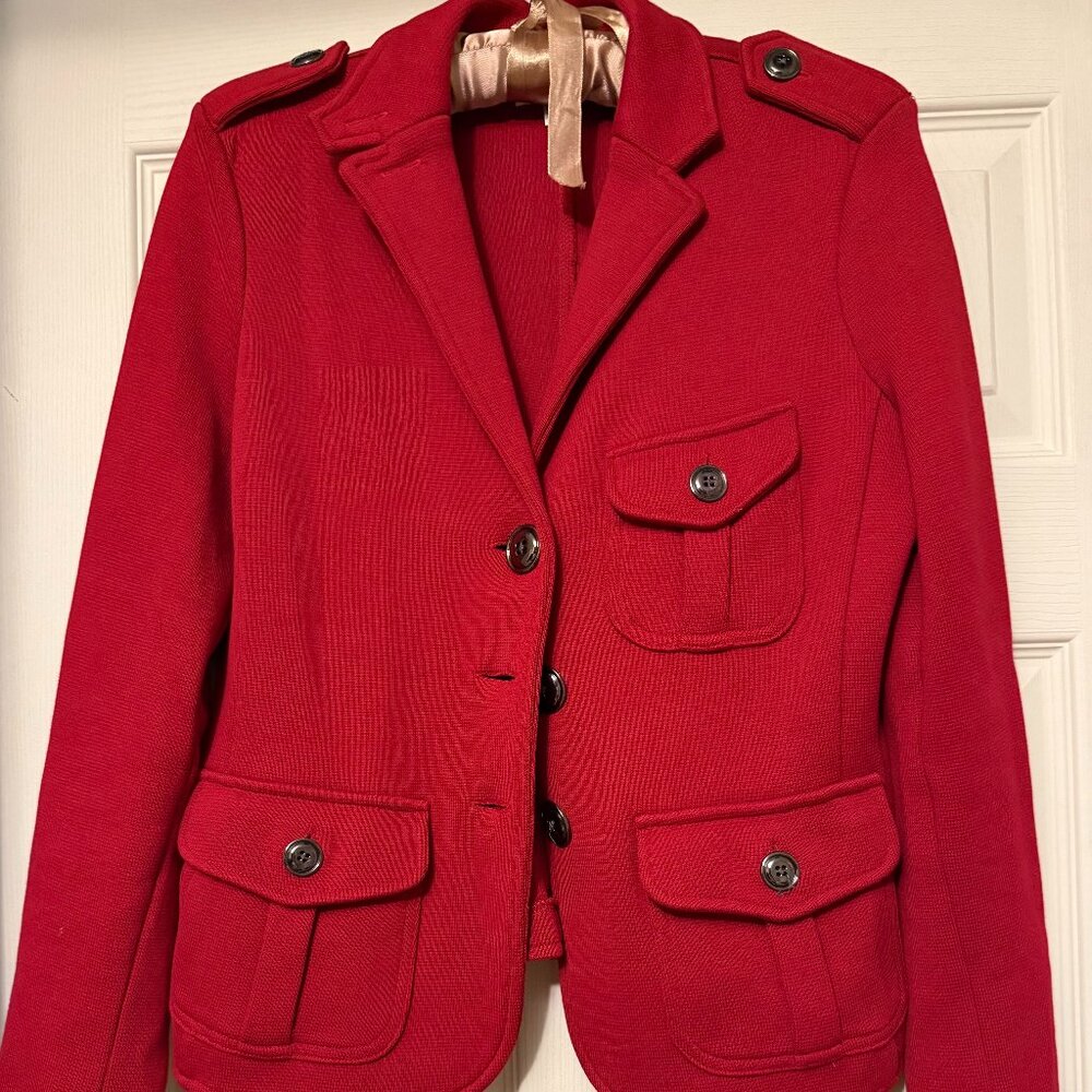 Blazing Red Sweater Jacket